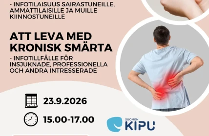23 9 2026 SAVE THE DATE Elamaa kroonisen kivun kanssa