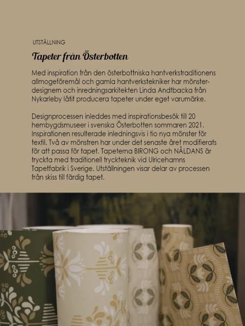Affisch 2 Tapeter fran Osterbotten