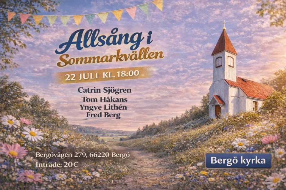 Allsang i sommarkvallen Bergo kyrka fb