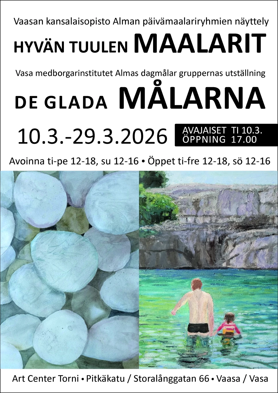 Alman paivamaalareiden nayttelymainos TORNI 3 2026