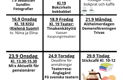 Bibliotekets Evenemangskalender September 2026 Uppd  9 9 2026