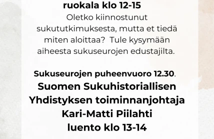 Ehdotus sukututk paivan juliste