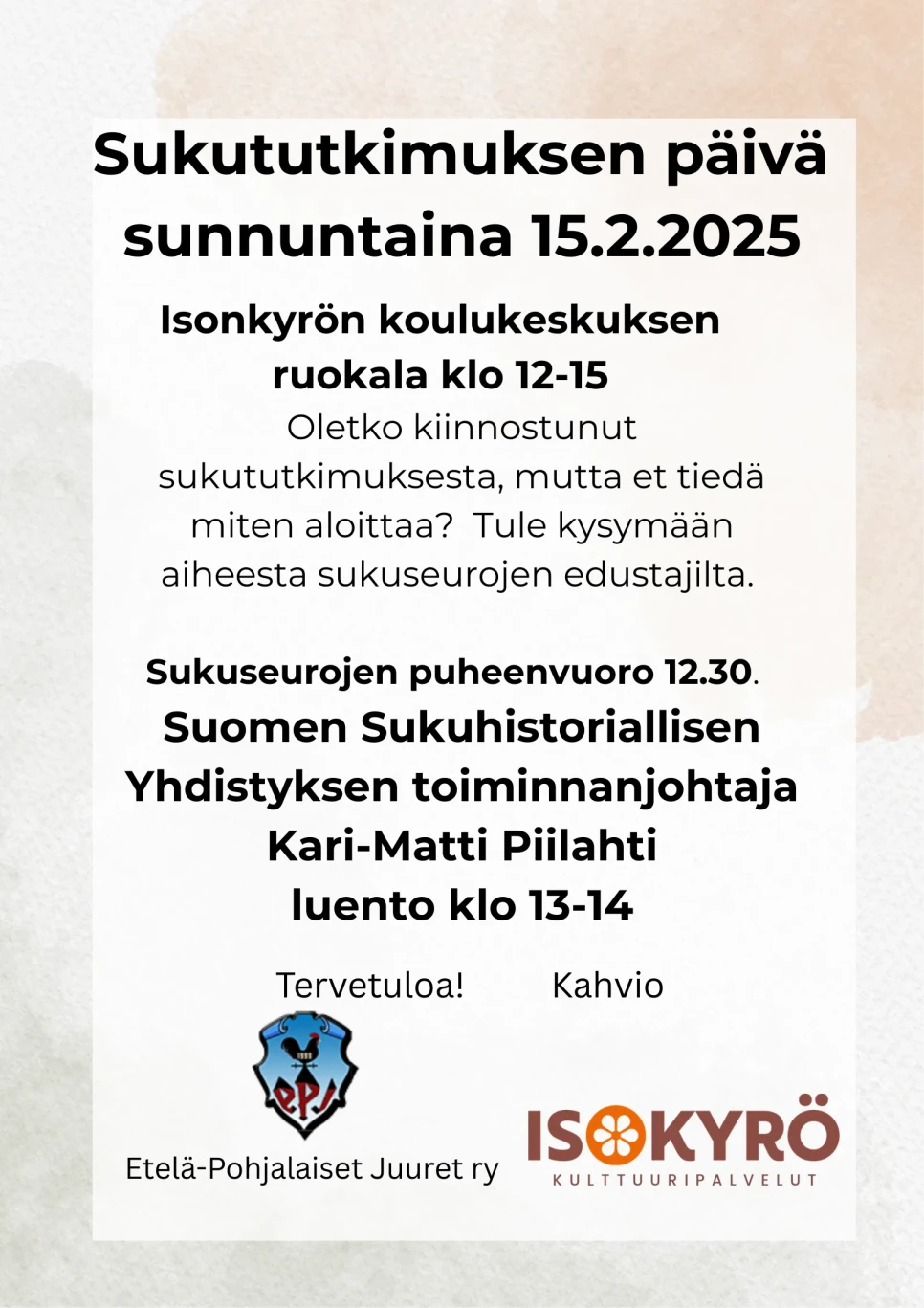 Ehdotus sukututk paivan juliste