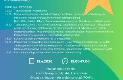 Elamaa syopahoitojen jalkeen Save the date