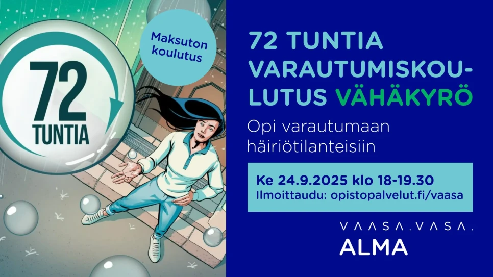 FB eventin kansikuva 14 72 tuntia varautumiskoulutus