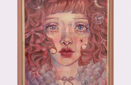 Gron och Vit Grunge Konst Affisch 1