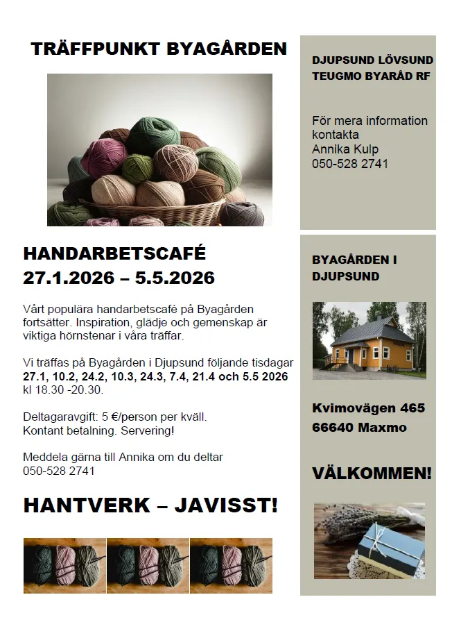 Handarbetscafe varen 2026 