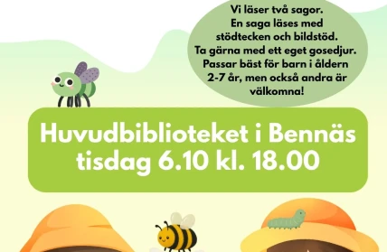 Huvudbiblioteket i Bennas tisdag 6 10 kl  18 00