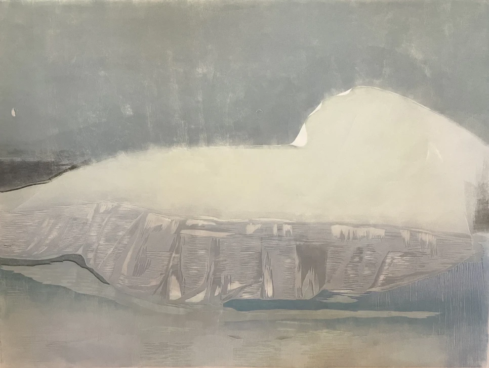 Ihmisen aika puupiirros 90x120 cm 2024  Taru Salonen