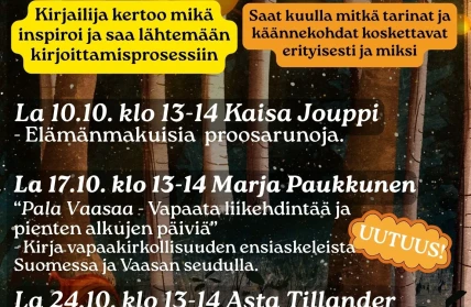 Kirjallisuus lokakuu 2026 Gospel Cafe