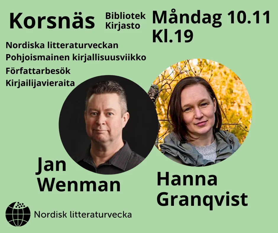 Korsnas bibliotek kirjasto library Forfattarbesok Nordiska litteraturveckan