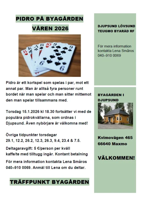 Pidro varen 2026 flyer