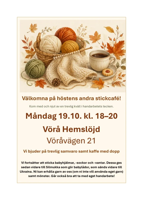 Reklam om stickcafe 19 10 