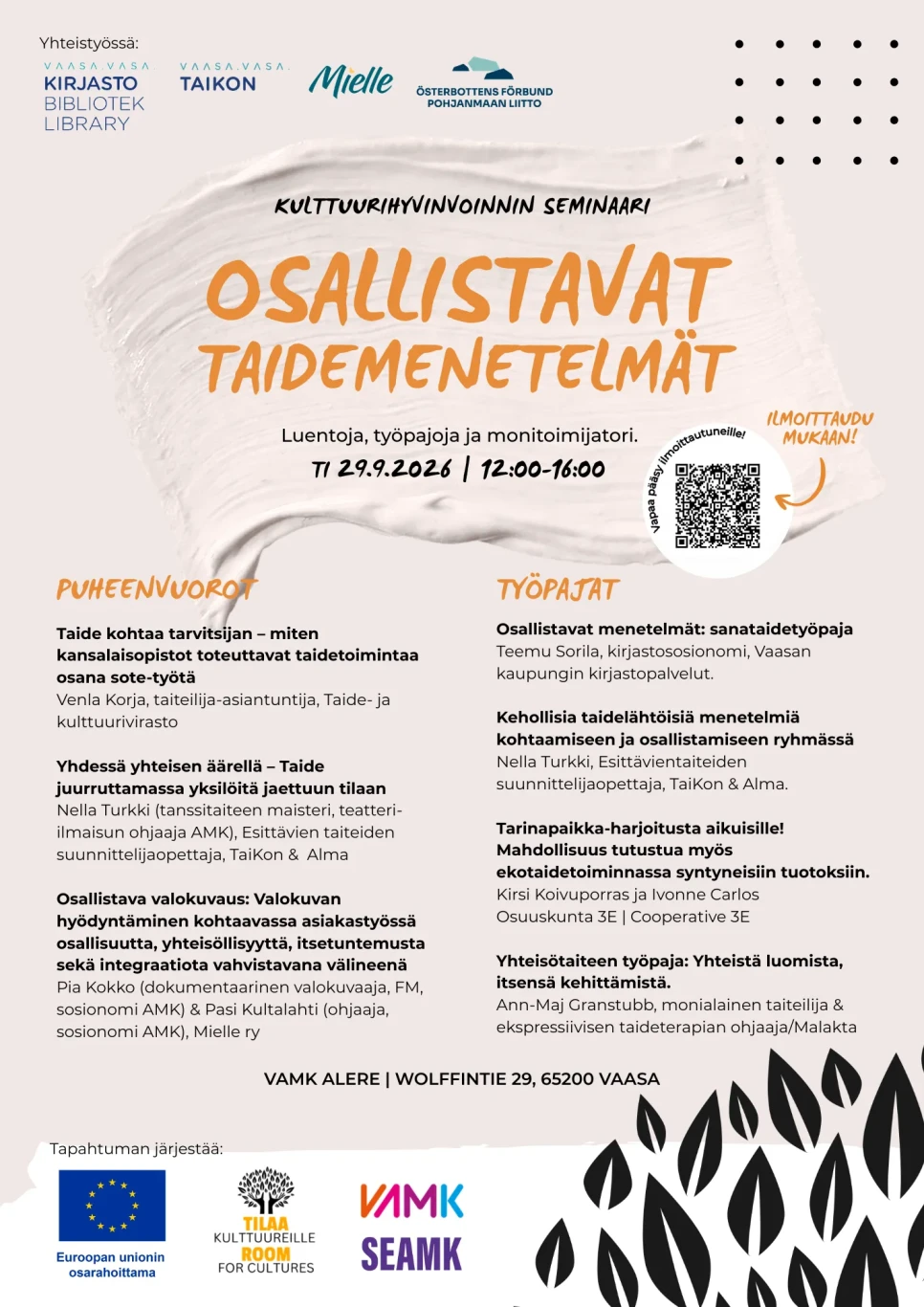 Seminaarimainos Pohjanmaalla Tapahtuu