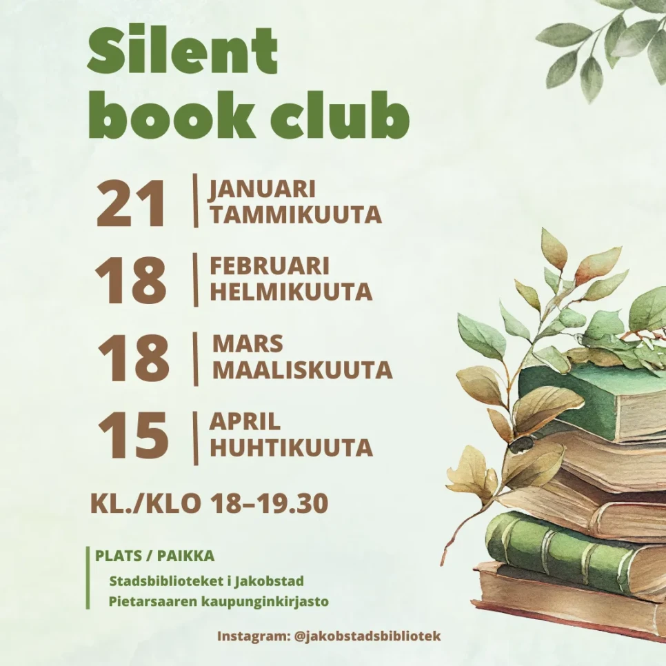 Silent book club kevat 2026 Instagram postaus