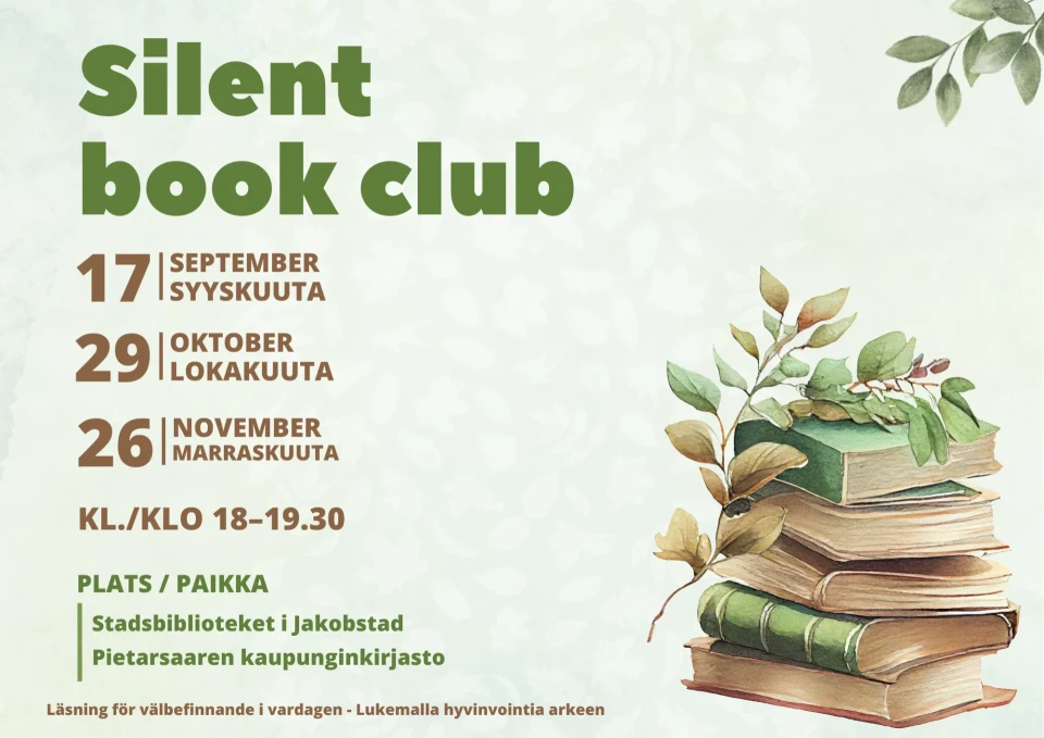 Silent book club syksy 2025 vaaka