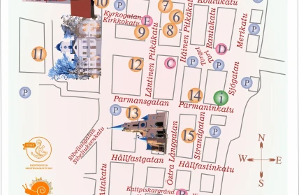 Sjostadens julhem Merikaupungin joulukodit 2025 kartta