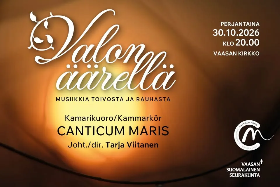 Valon aarella konserttimainos