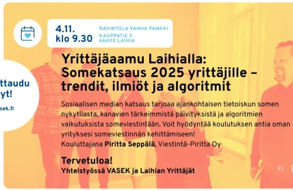 Yrittajaaamu Laihia LinkedinFacebook