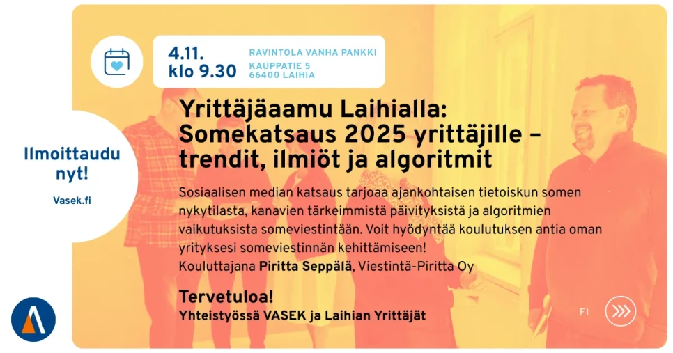 Yrittajaaamu Laihia LinkedinFacebook