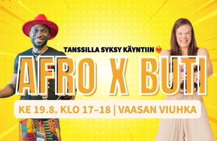 afrotanssi buti jooga 19 08 2026 vaasa