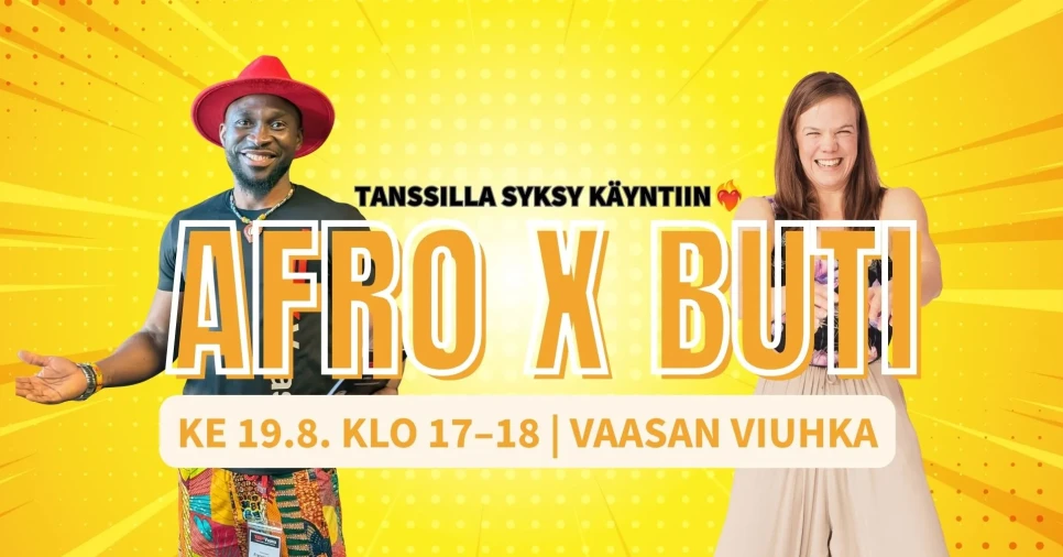 afrotanssi buti jooga 19 08 2026 vaasa
