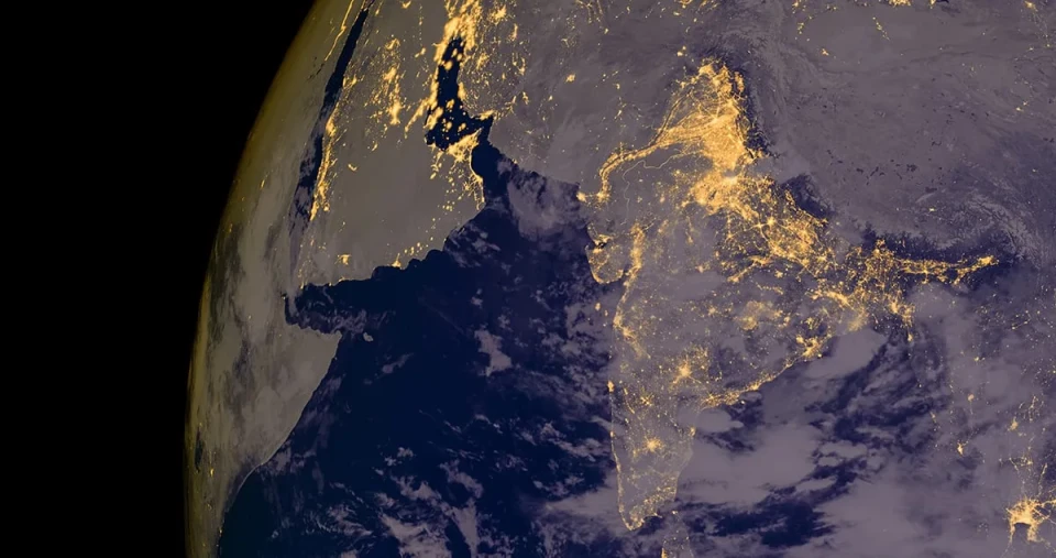 india from space