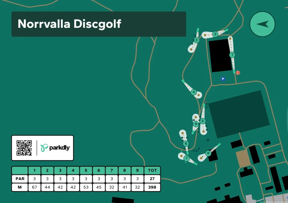 norrvalla discgolf info board